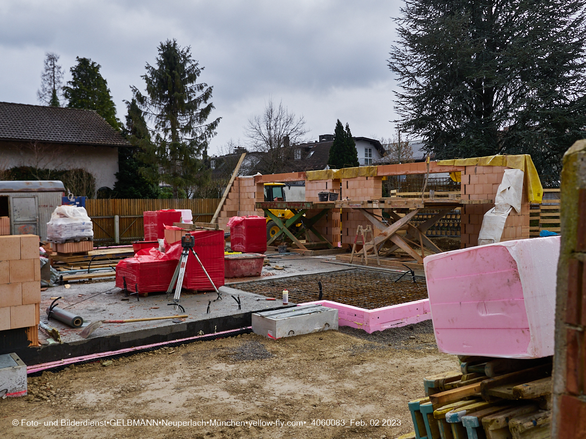 02.02.2023 - Baustelle Niederalmstraße 16 in Neuperlach